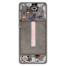 LCD screen Samsung A336 A33 5G 2022 with touch screen and frame White original (service pack)