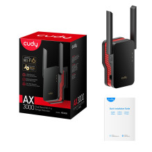 Wi-Fi Amplifier - Cudy RE3000 2400-5000 MHz 574 / 2402 Mbit / s Red / Black
