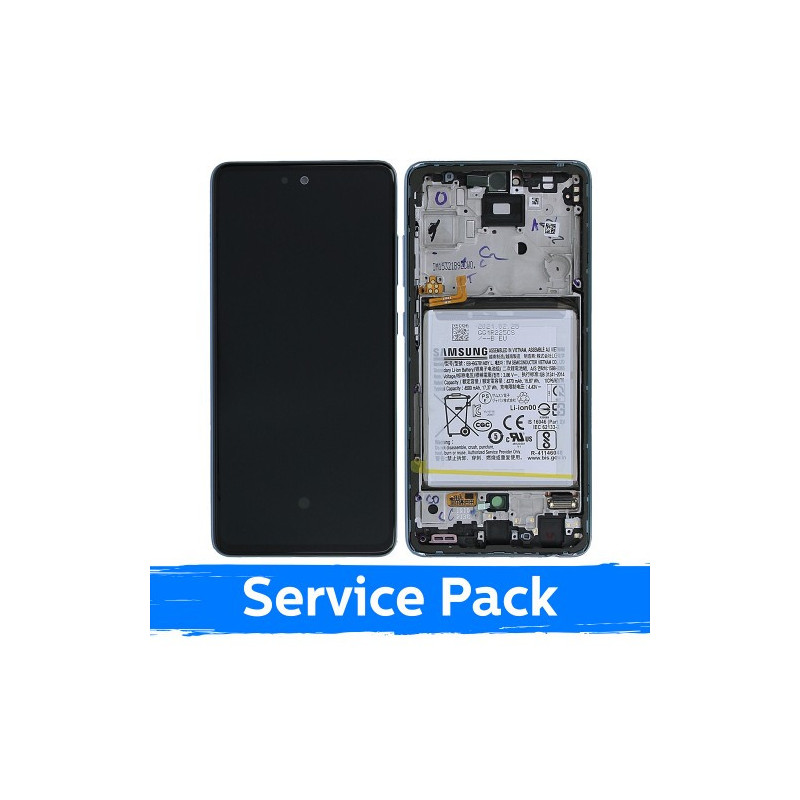 Ekranas skirtas Samsung A525 A52 (A526 A52 5G) su rėmeliu / Awesome Blue / (Service Pack) +INCLUDING BATTERY
