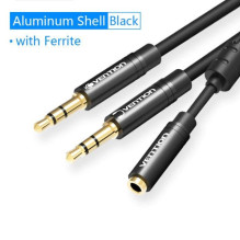 CABLE AUDIO 2X3.5MM TO 3.5MM / 0.3M BBTBY VENTION CABLE AUDIO 2X3.5MM TO 3.5MM / 0.3M BBTBY VENTION