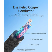 CABLE AUDIO 2X3.5MM TO 3.5MM / 0.3M BBTBY VENTION CABLE AUDIO 2X3.5MM TO 3.5MM / 0.3M BBTBY VENTION
