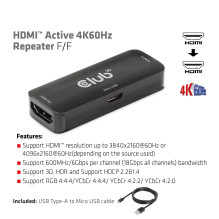 I / O ADAPTER HDMI TO USB / F / F CAC-1307 CLUB3D I / O ADAPTER HDMI TO USB / F / F CAC-1307 CLUB3D
