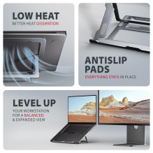 NB ACC STAND 10"-17.3" / ALUMINUM GREY STND-LAG AXAGON