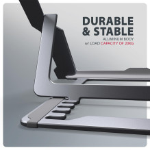 NB ACC STAND 10"-17.3" / ALUMINUM GREY STND-LAG AXAGON