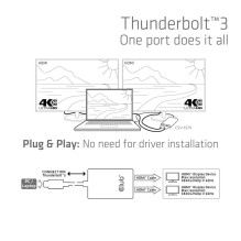 Įvesties / išvesties adapteris „Thunderbolt“ / HDMI / dvigubas CSV-1574 „Club3D“ Įvesties / išvesties adapteris „Thunderbolt“ / HDMI / dvigubas CSV-1574 „Club3D“