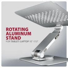 NB ACC STAND 10-17" ROTATING / ALUMINUM STND-LR AXAGON