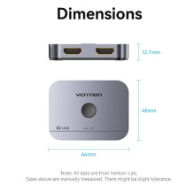VAIZDO PERJUNGIKLIS HDMI 2 PRIEVADŲ / AKPH0 VENTION VAIZDO PERJUNGIKLIS HDMI 2 PRIEVADŲ / AKPH0 VENTION