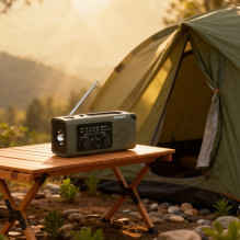 Hawk HWRDI410GN Radio Solar Dynamo With Flashlight