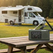 Hawk HWRDI410GN Radio Solar Dynamo With Flashlight