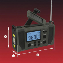Hawk HWRDI420GN Radio Solar Dynamo With Flashlight