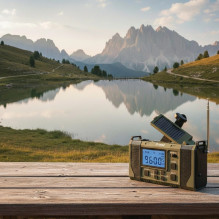 Hawk HWRDI420GN Radio Solar Dynamo With Flashlight