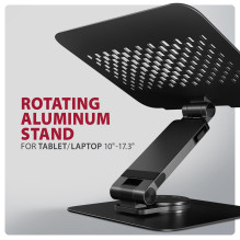 NB ACC STAND 10-17" ROTATING / ALUMINUM STND-LRB AXAGON