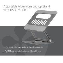 NB ACC STAND ALUMINIUM USB-C / CSV-2554 CLUB3D NB ACC STAND ALUMINIUM USB-C / CSV-2554 CLUB3D