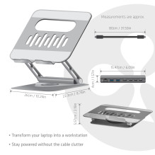 NB ACC STOVAS ALIUMINIS USB-C / CSV-2554 CLUB3D