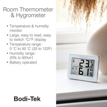 Bodi-Tek Room Thermometer And Hygrometer