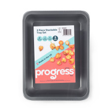 Progress BW14453 35 cm 3 Piece Stackable Tray Set
