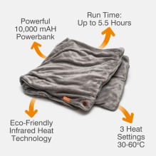 Bodi-Tek COZY Snuggle Blanket Heated Throw 130 x 160cm, Gray Bodi-Tek COZY Snuggle Blanket Heated Throw 130 x 160cm, Gray