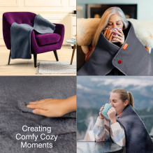 Bodi-Tek COZY Heated Throw, Grey Bodi-Tek COZY Heated Throw, Grey