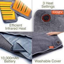 Bodi-Tek COZY šildomas užtiesalas, pilkas
