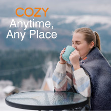 Bodi-Tek COZY šildomas užtiesalas, pilkas