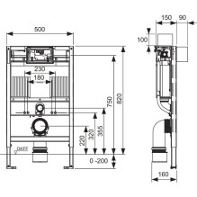 Teceprofil wc module h-820