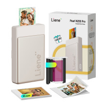Portable Photo Printer - Liene Pearl N200 Pro 2x3" Sticky Photos Gold Portable Photo Printer - Liene Pearl N200 Pro 2x3" Sticky Photos Gold