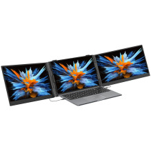 Portable monitor Blackview DCM6 Dual Screen 14inch 1920x1080 16:9 LCD 60Hz IPS 178 USB-C 3.1x3 for 13-17.3 inch laptops3