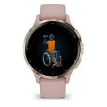 Smartwatch - Garmin Venu 3S 1.2" AMOLED GPS Touchscreen 390x390 Gold, Pink