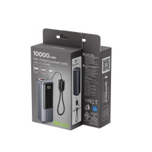 Gembird PB10-PD20-LCD-02 Compact fast charging power bank with LCD display, 20W, 10000 mAh, spacegrey Gembird PB10-PD20-LCD-02 Compact fast charging power bank with LCD display, 20W, 10000 mAh, spacegrey