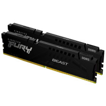 Kingston Technology FURY Beast 64GB 5600MT / s DDR5 CL36 DIMM (Kit of 2) Black Kingston Technology FURY Beast 64GB 5600MT / s DDR5 CL36 DIMM (Kit of 2) Black