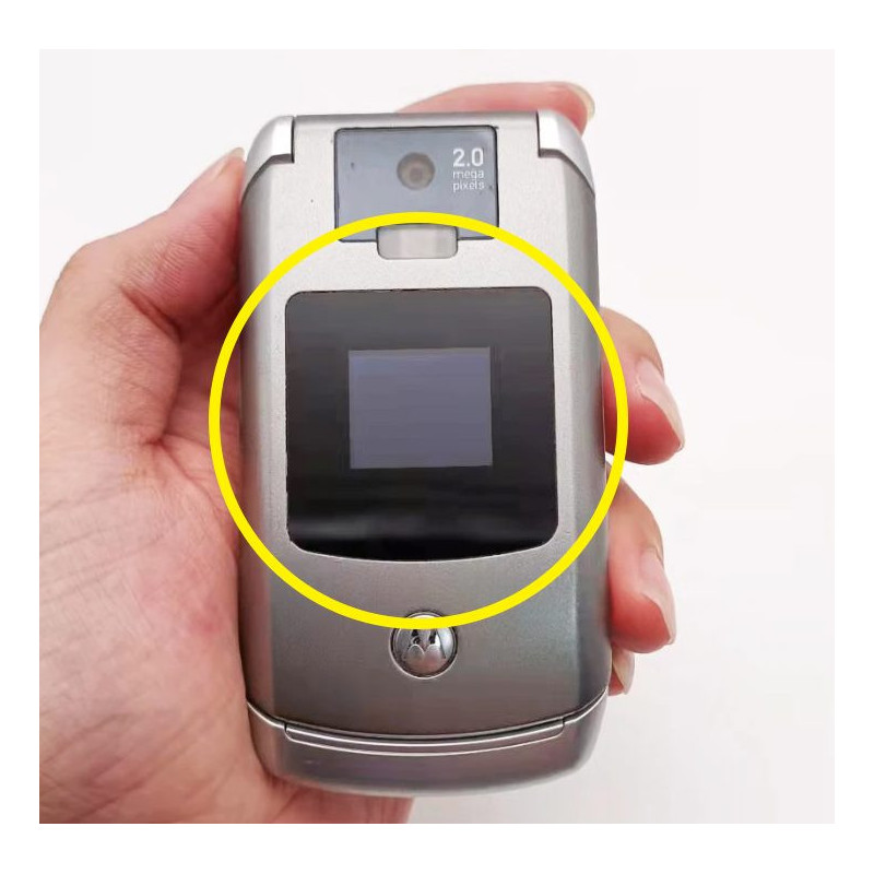 Protective Case Glass of External Display for Motorola V3X RAZR Black