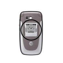 Protective Outer Case Display Glass For Motorola V360 Silver