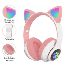 Riff VIV-23M Bluetooth Headset with microphone + LED Cat Ears Pink