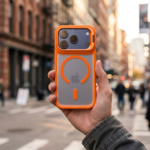 Case for iPhone 17 Pro Max Forcell F-Protect Shadow Stand Premium compatible with MagSafe orange Case for iPhone 17 Pro Max Forcell F-Protect Shadow Stand Premium compatible with MagSafe orange