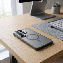 „Samsung A57 Forcell F-Protect Shadow Stand Premium“ dėklas, suderinamas su „MagSafe“, pilkas „Samsung A57 Forcell F-Protect Shadow Stand Premium“ dėklas, suderinamas su „MagSafe“, pilkas