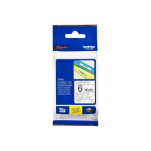 Label Tape - Brother TZe-111 6mm Black on Clear 8m Label Tape - Brother TZe-111 6mm Black on Clear 8m