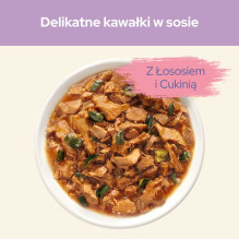 Purina Cat Chow Sensitive Gig su lašiša ir cukinijomis padaže - Šlapias katėms skirtas ėdalas - 85 g Purina Cat Chow Sensitive Gig su lašiša ir cukinijomis padaže - Šlapias katėms skirtas ėdalas - 85 g