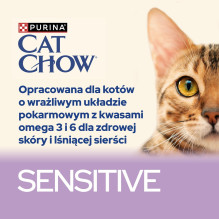 Purina Cat Chow Sensitive Gig su lašiša ir cukinijomis padaže - Šlapias katėms skirtas ėdalas - 85 g Purina Cat Chow Sensitive Gig su lašiša ir cukinijomis padaže - Šlapias katėms skirtas ėdalas - 85 g
