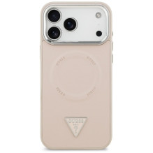 GUESS case for IPHONE 17 Pro compatible with MagSafe GUHMP17LPSDTSCMP (PU W / Triangle Logo) pink GUESS case for IPHONE 17 Pro compatible with MagSafe GUHMP17LPSDTSCMP (PU W / Triangle Logo) pink
