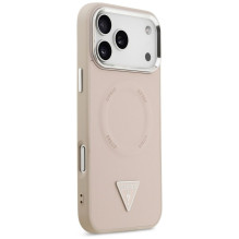 GUESS case for IPHONE 17 Pro compatible with MagSafe GUHMP17LPSDTSCMP (PU W / Triangle Logo) pink GUESS case for IPHONE 17 Pro compatible with MagSafe GUHMP17LPSDTSCMP (PU W / Triangle Logo) pink