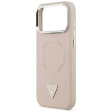 GUESS case for IPHONE 17 Pro compatible with MagSafe GUHMP17LPSDTSCMP (PU W / Triangle Logo) pink GUESS case for IPHONE 17 Pro compatible with MagSafe GUHMP17LPSDTSCMP (PU W / Triangle Logo) pink