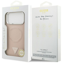 GUESS case for IPHONE 17 Pro compatible with MagSafe GUHMP17LPSDTSCMP (PU W / Triangle Logo) pink GUESS case for IPHONE 17 Pro compatible with MagSafe GUHMP17LPSDTSCMP (PU W / Triangle Logo) pink