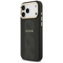 GUESS case for IPHONE 17 Pro Max compatible with MagSafe GUHMP17XPG4SEMCK (PU W / 4G Stripe) black