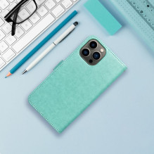 Atverčiamas dėklas, skirtas iPhone 13, Mezzo Book eglutės spalvos, žalias Atverčiamas dėklas, skirtas iPhone 13, Mezzo Book eglutės spalvos, žalias