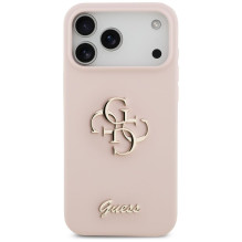 GUESS dėklas, skirtas IPHONE 17 Pro Max GUHCP17XSC4GSMP (silikoninis su dideliu 4G raštu), rožinis GUESS dėklas, skirtas IPHONE 17 Pro Max GUHCP17XSC4GSMP (silikoninis su dideliu 4G raštu), rožinis