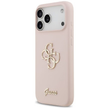 GUESS case for IPHONE 17 Pro Max GUHCP17XSC4GSMP (Silicone W / Big 4G Script) pink