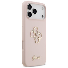 GUESS case for IPHONE 17 Pro Max GUHCP17XSC4GSMP (Silicone W / Big 4G Script) pink