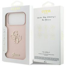 GUESS case for IPHONE 17 Pro Max GUHCP17XSC4GSMP (Silicone W / Big 4G Script) pink