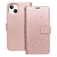 Flip case for iPhone 13 Mezzo Book mandala rose gold