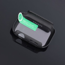 „Bestsuit“ dėklas su hibridiniu stiklu, skirtas „Apple Watch Series 7 / 8 / 9-45mm“ – grafito spalvos